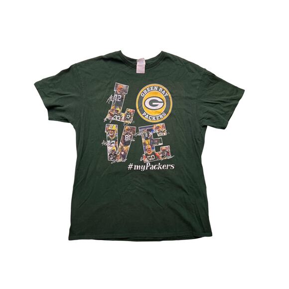 NFL Green Bay Packers Women's T-Shirt Autograph #mypackers Size Large - Picture 1 of 5